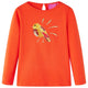 Camicia per bambini Vidaxl con maniche lunghe 128 DONKERORANJE