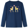 Camicia per bambini Vidaxl con maniche lunghe 92 blu navy