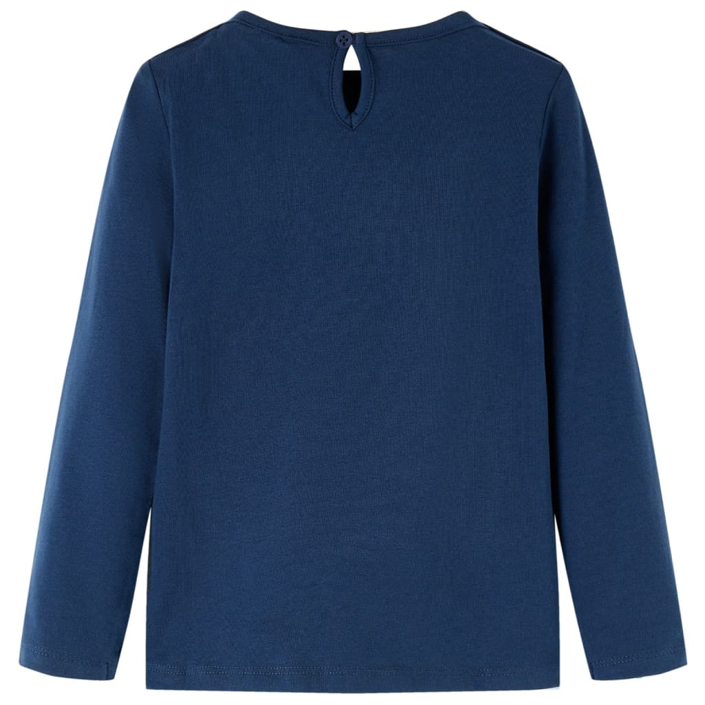 Camicia per bambini Vidaxl con maniche lunghe 92 blu navy