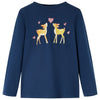 Camicia per bambini Vidaxl con maniche lunghe 116 blu navy