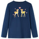 Camicia per bambini Vidaxl con maniche lunghe 116 blu navy