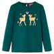 Camicia per bambini Vidaxl con maniche lunghe 92 Donkergroen