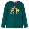 Camicia per bambini Vidaxl con maniche lunghe 104 Donkergroen