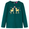 Camicia per bambini Vidaxl con maniche lunghe 116 verde scuro