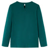 Camicia per bambini Vidaxl con maniche lunghe 140 verde scuro