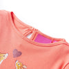 Camicia per bambini Vidaxl con maniche lunghe 128 corallo