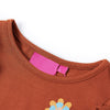 Camisa infantil de Vidaxl con mangas largas 92 Cognac Colored