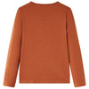 Camisa infantil de Vidaxl con mangas largas 104 Cognac