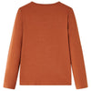 Camisa infantil de Vidaxl con mangas largas 116 Cognac