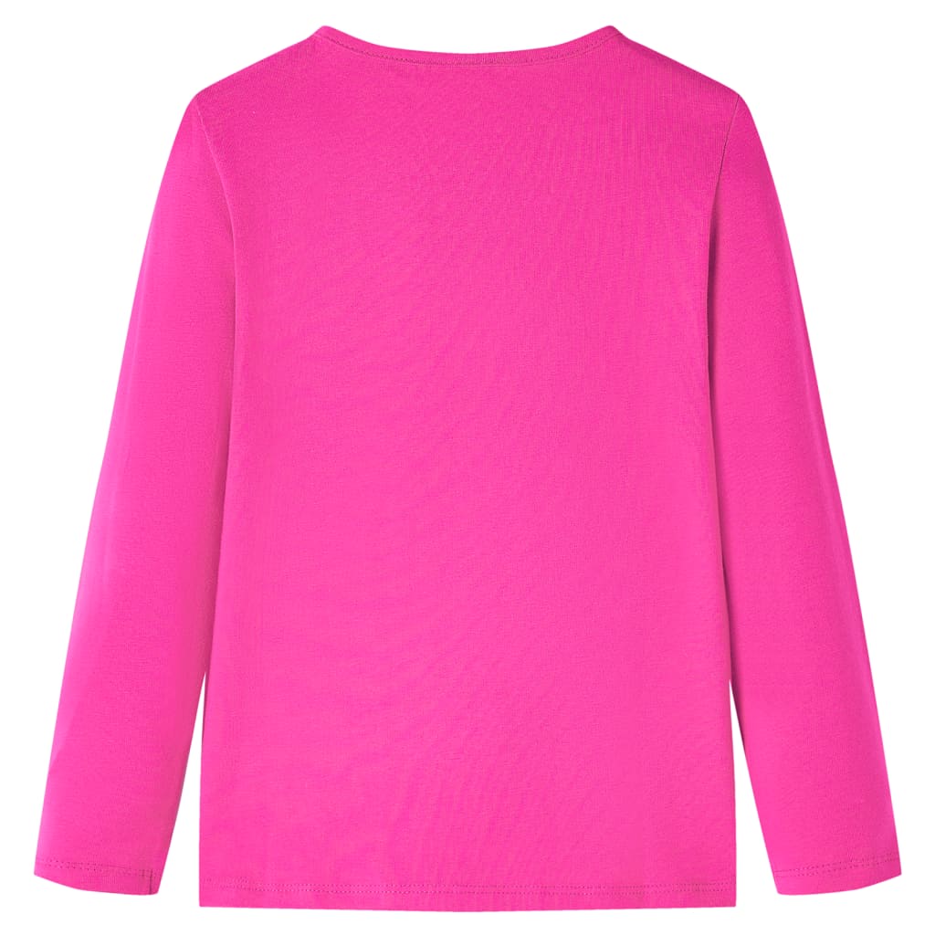 Camicia per bambini Vidaxl con maniche lunghe 104 rosa scuro