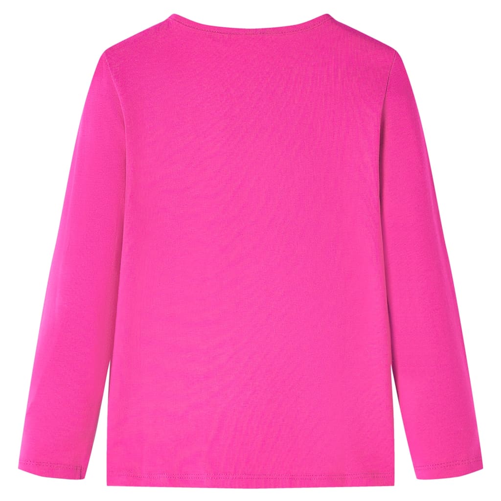 Camicia per bambini Vidaxl con maniche lunghe 116 rosa scuro