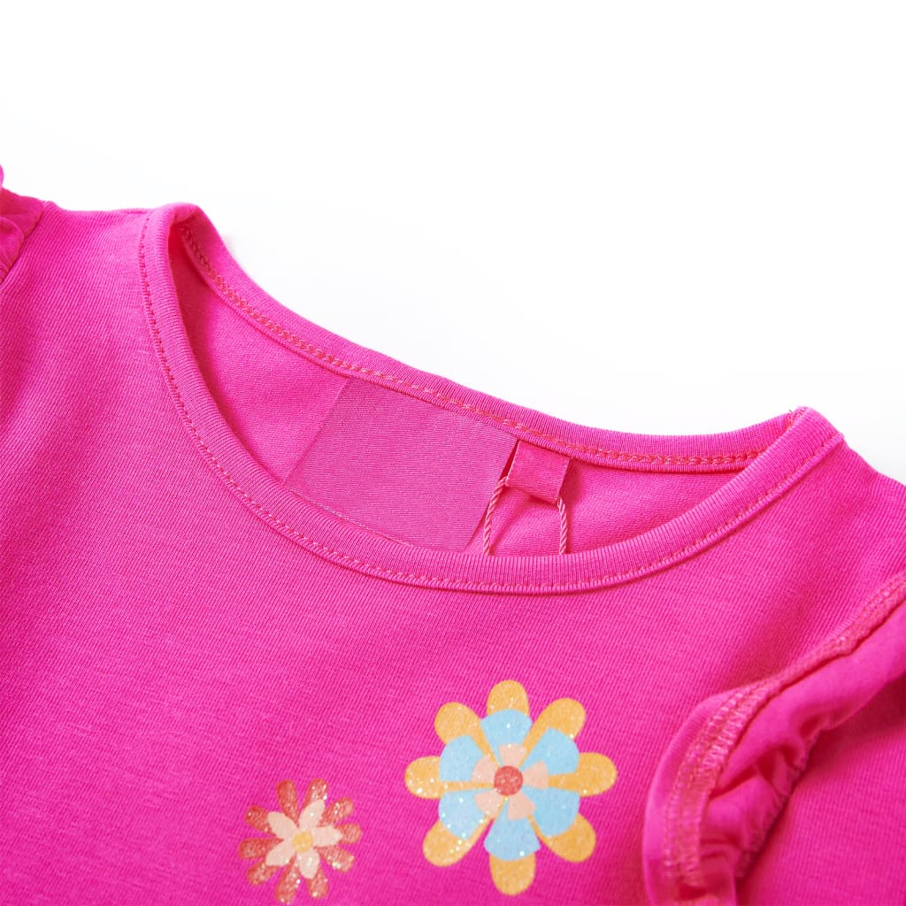 Camicia per bambini Vidaxl con maniche lunghe 116 rosa scuro