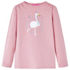 Camicia per bambini Vidaxl con maniche lunghe 92 rosa chiaro