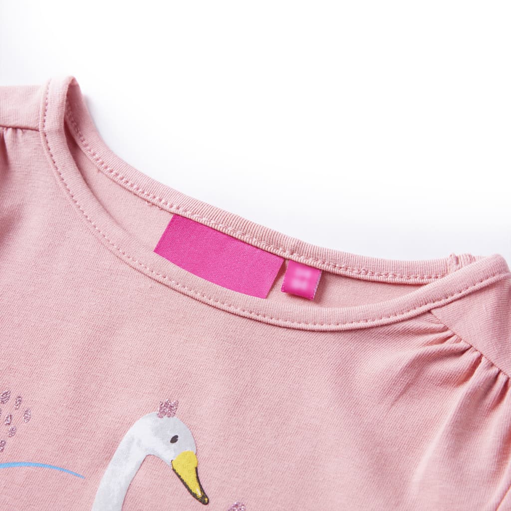 Camicia per bambini Vidaxl con maniche lunghe 116 rosa chiaro