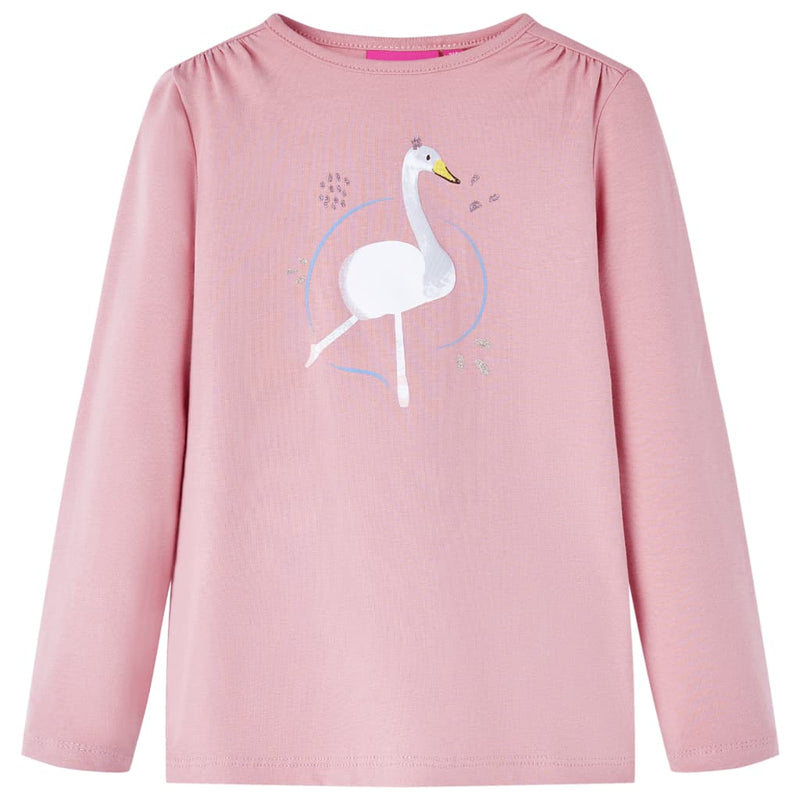 Camicia per bambini Vidaxl con maniche lunghe 140 rosa chiaro