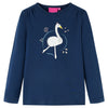 Camicia per bambini Vidaxl con maniche lunghe 128 blu navy