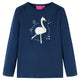 Camicia per bambini Vidaxl con maniche lunghe 128 blu navy