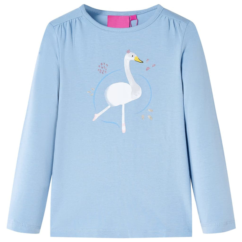 Camicia per bambini Vidaxl con maniche lunghe 104 azzurri