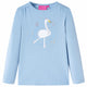 Camicia per bambini Vidaxl con maniche lunghe 140 azzurri