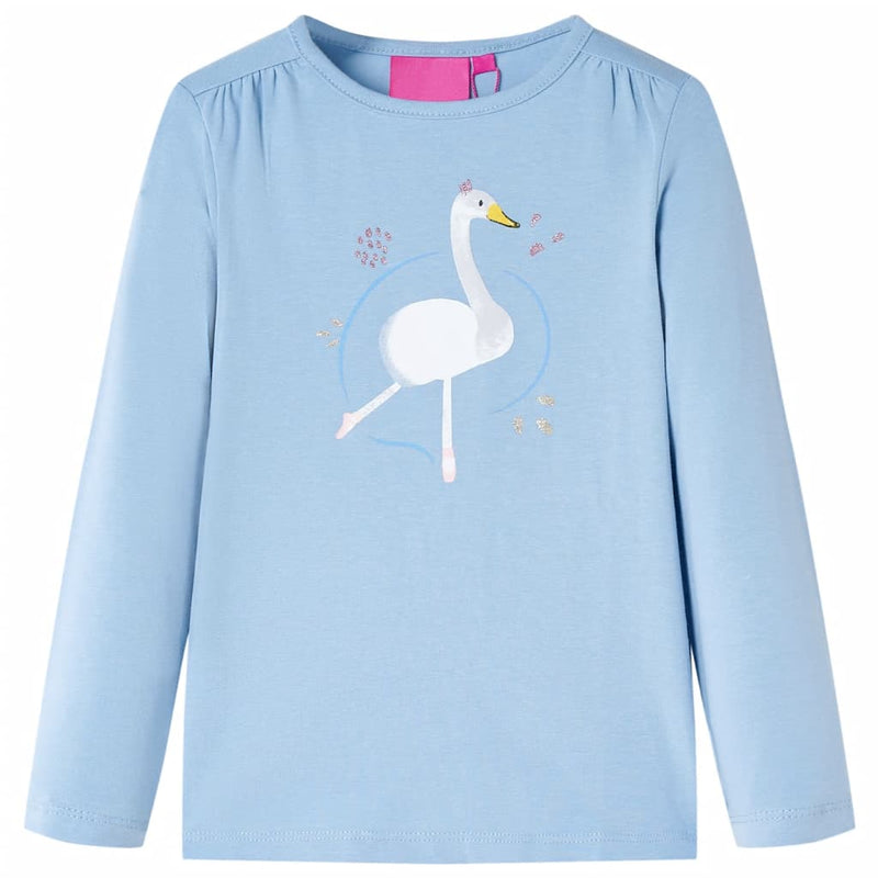 Camicia per bambini Vidaxl con maniche lunghe 140 azzurri