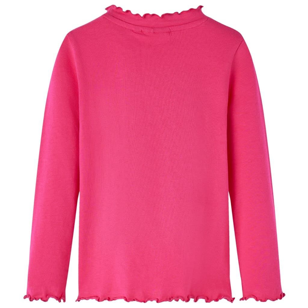Camicia per bambini Vidaxl con maniche lunghe 104 rosa brillante