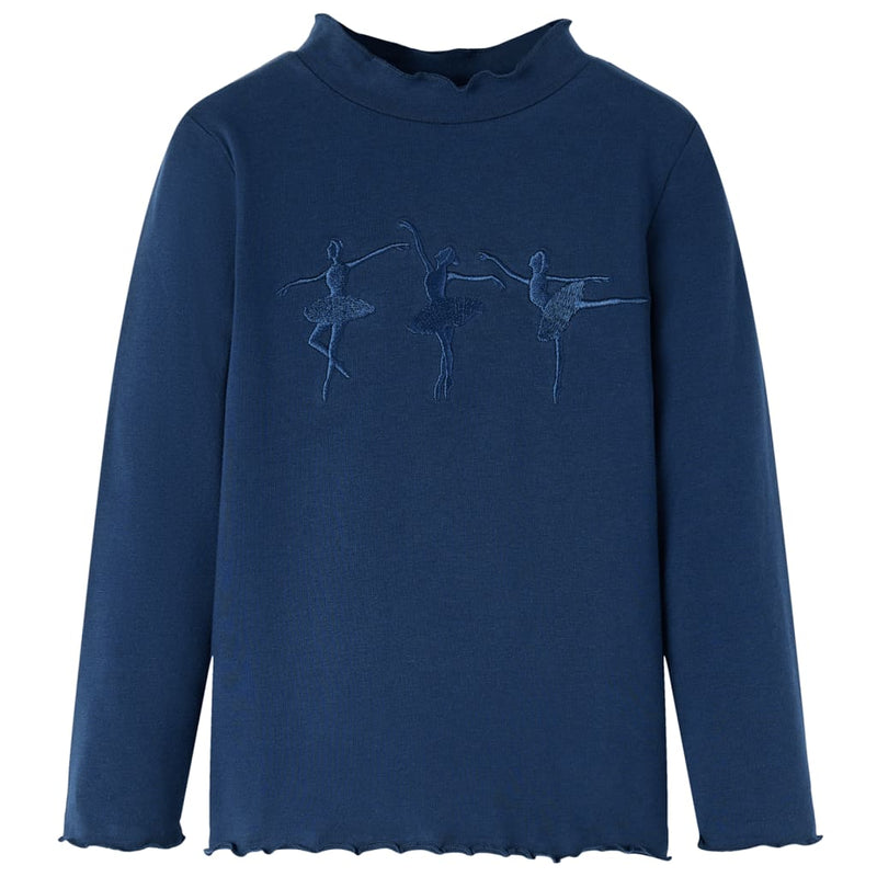 Vidaxl Shirt per bambini maniche lunghe 92 blu navy