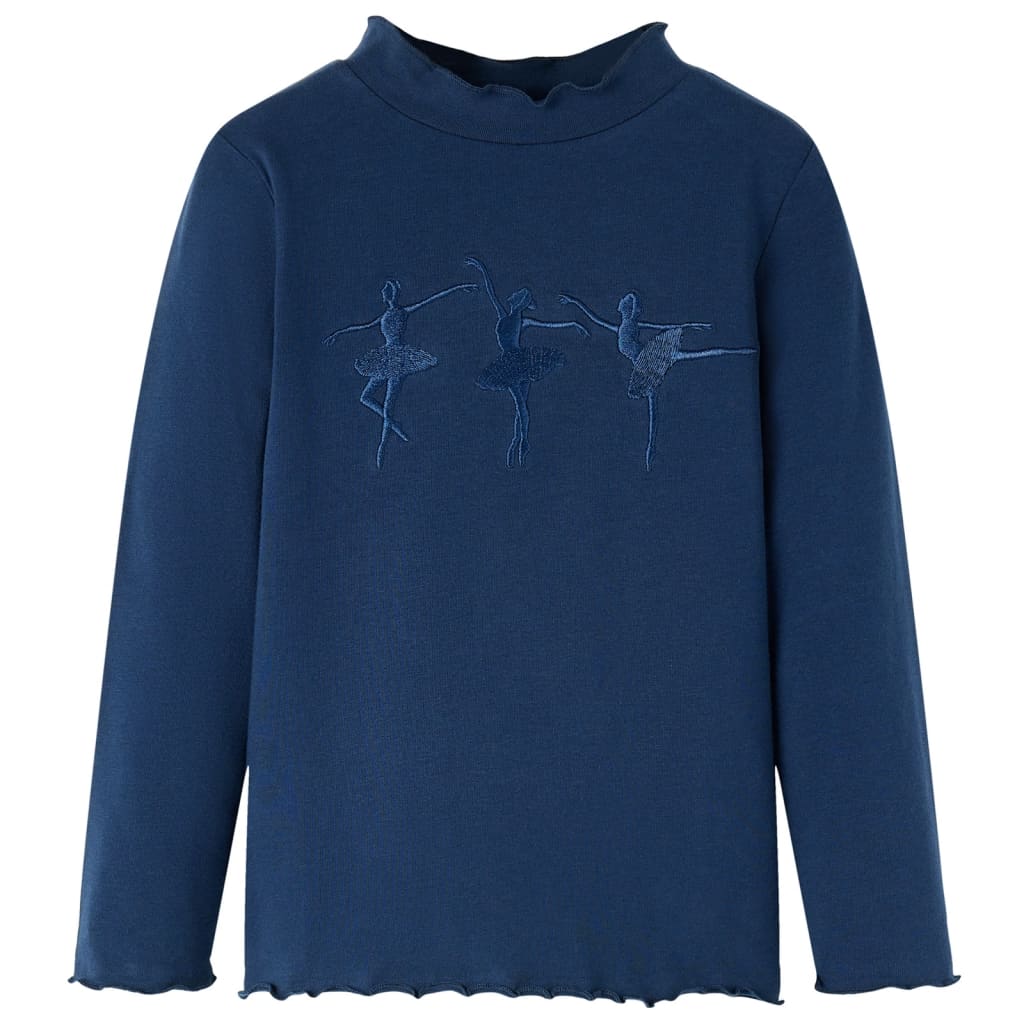 Vidaxl Shirt per bambini maniche lunghe 116 blu navy