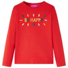 Camicia per bambini Vidaxl con maniche lunghe 116 rosse