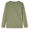 Camicia per bambini Vidaxl con maniche lunghe 128 kakikentig