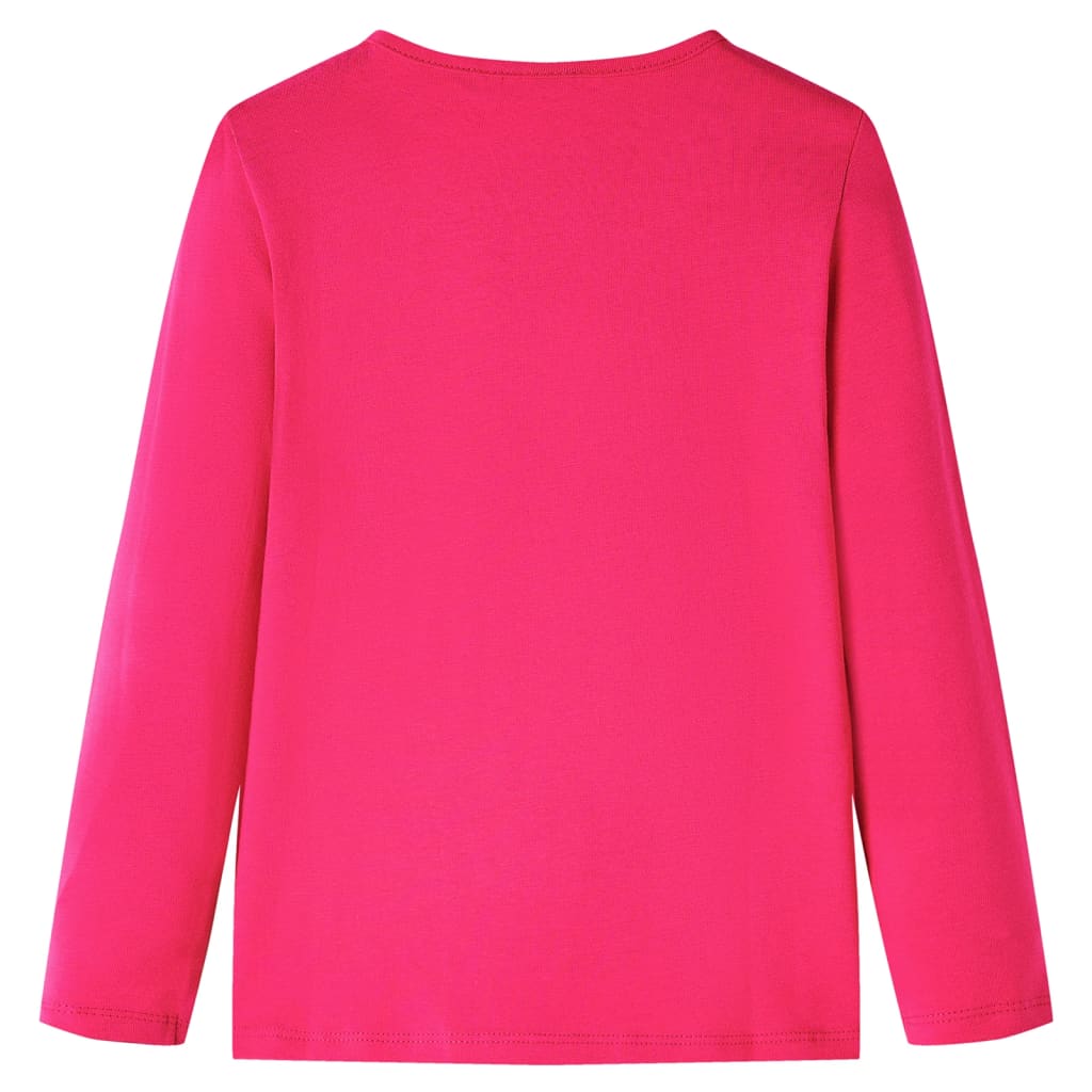 Camicia per bambini Vidaxl con maniche lunghe 104 rosa brillante