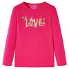 Vidaxl kindershirt met lange mouwen 116 felroze