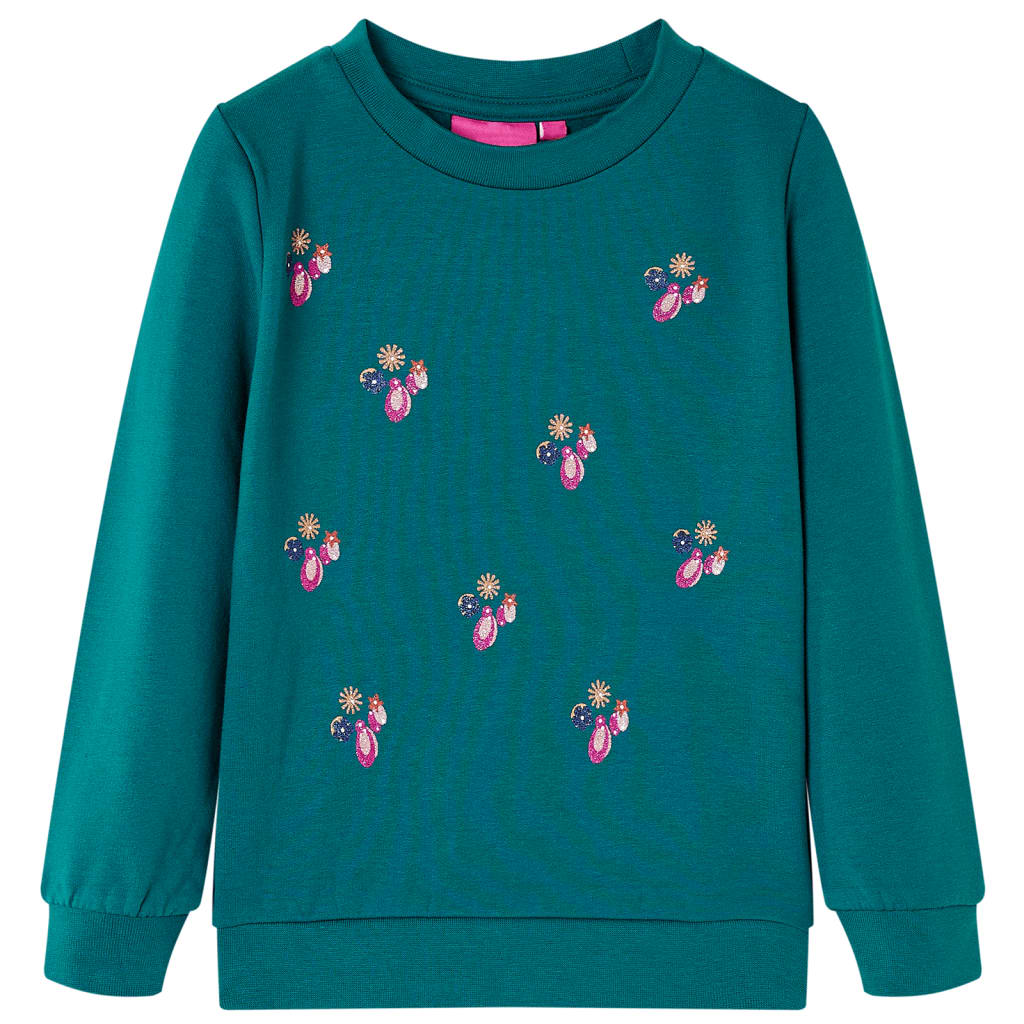 Vidaxl Children's Sweater 128 Greeno scuro