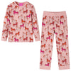 Pijama para niños de Vidaxl con mangas largas 92 rosa claro