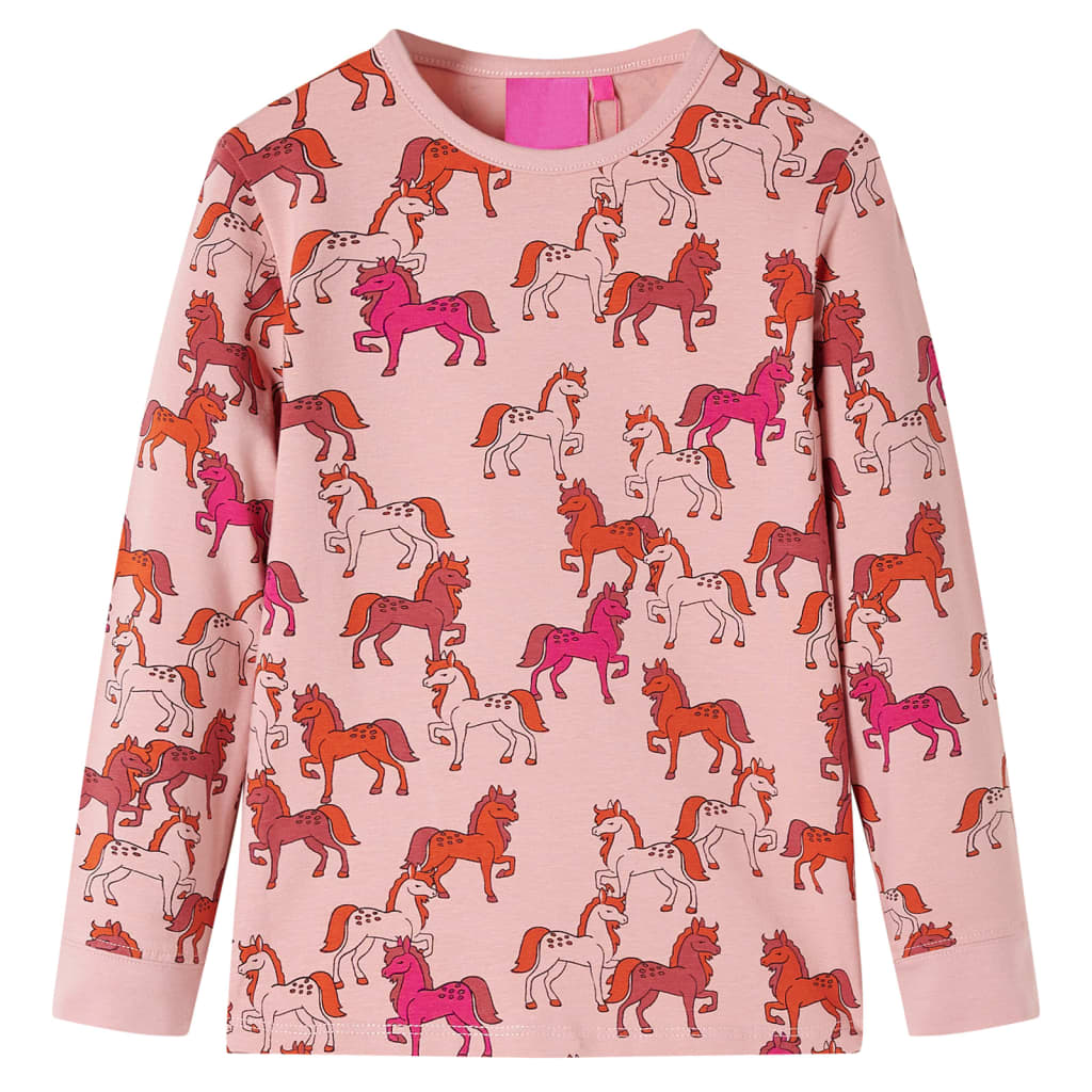 Vidaxl kinderpyjama met lange mouwen 104 lichtroze