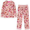 Piamas per bambini Vidaxl con maniche lunghe 116 rosa chiaro
