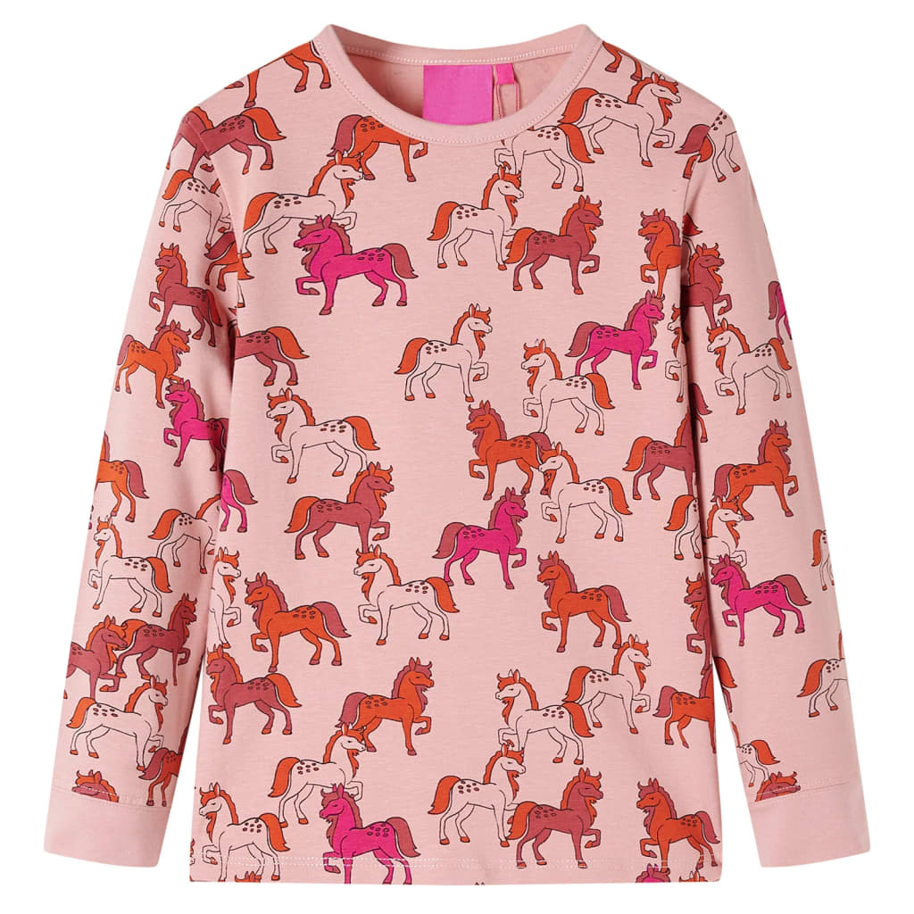 Piamas per bambini Vidaxl con maniche lunghe 116 rosa chiaro