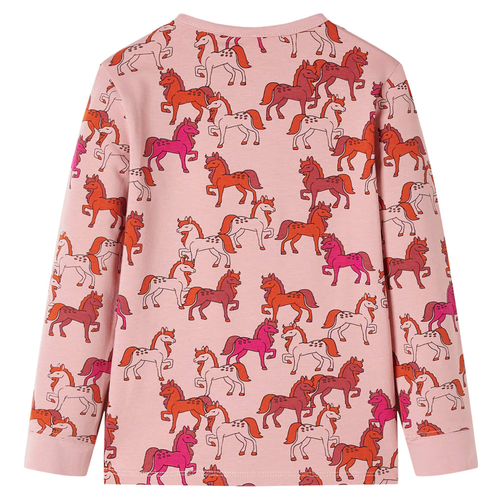 Piamas per bambini Vidaxl con maniche lunghe 116 rosa chiaro
