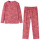 Pigiama per bambini Vidaxl con maniche lunghe 104 vecchia rosa