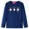 Camicia per bambini Vidaxl con maniche lunghe 116 blu navy