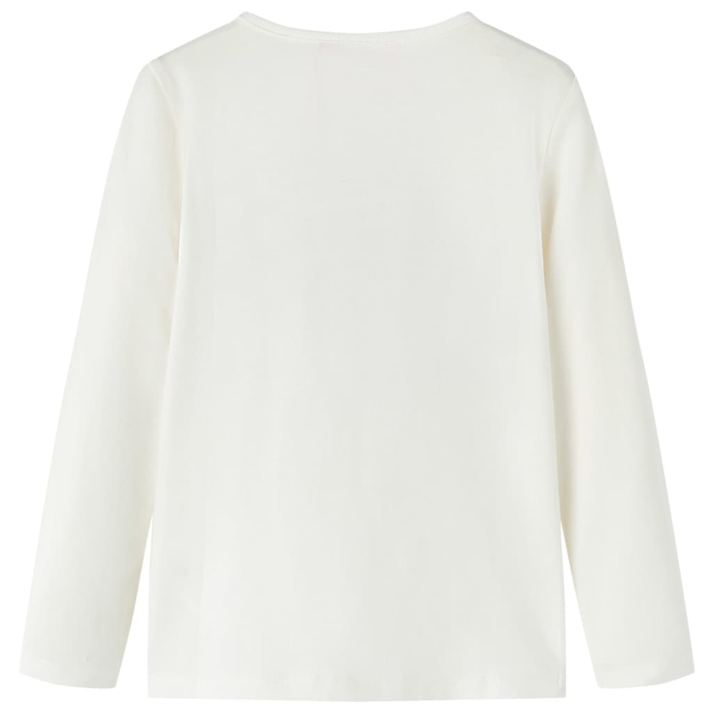 Camicia per bambini Vidaxl con maniche lunghe 104 ECRU