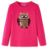 Camicia per bambini Vidaxl con maniche lunghe 116 rosa brillante