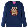 Camicia per bambini Vidaxl con maniche lunghe 92 blu navy