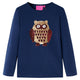 Camicia per bambini Vidaxl con maniche lunghe 92 blu navy
