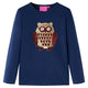 Camicia per bambini Vidaxl con maniche lunghe 104 blu navy