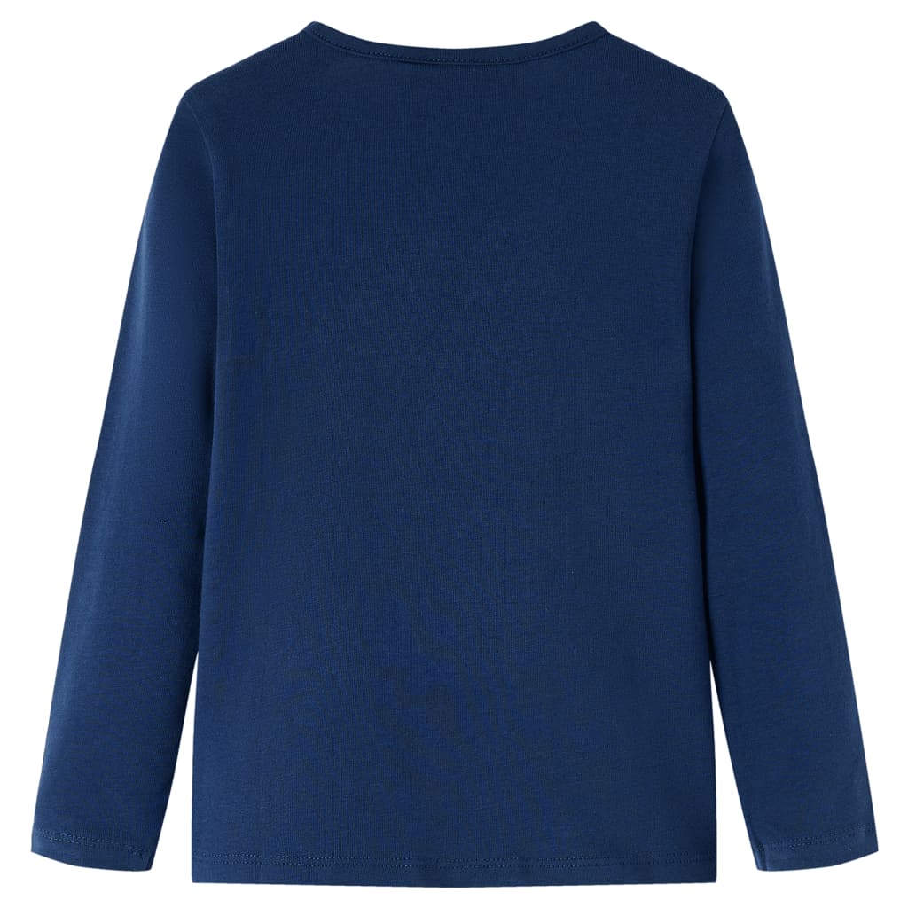 Camicia per bambini Vidaxl con maniche lunghe 104 blu navy