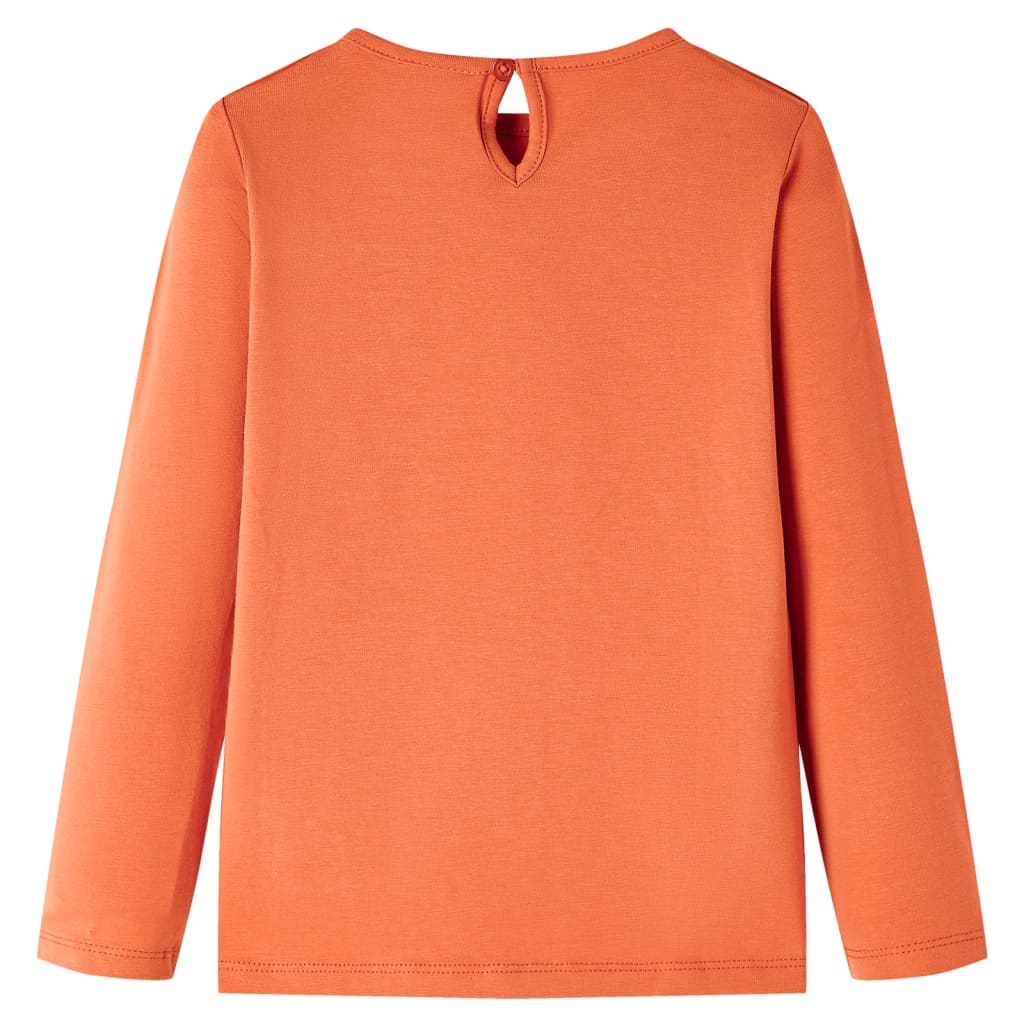 Camicia per bambini Vidaxl con maniche lunghe 140 Oranjebruin