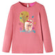 Camicia per bambini Vidaxl con maniche lunghe 128 vecchia rosa