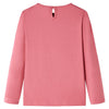 Camicia per bambini Vidaxl con maniche lunghe 128 vecchia rosa