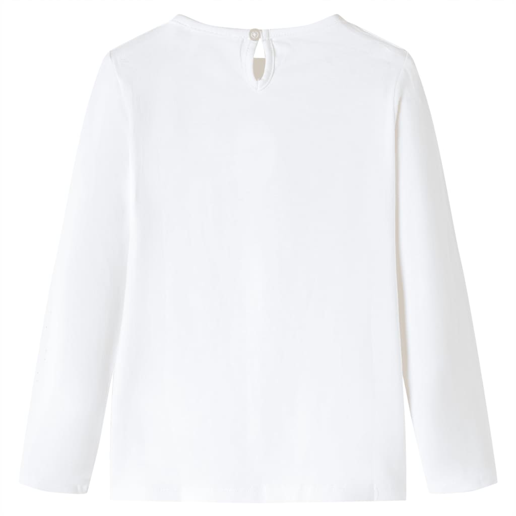 Camicia per bambini Vidaxl con maniche lunghe 128 ECRU