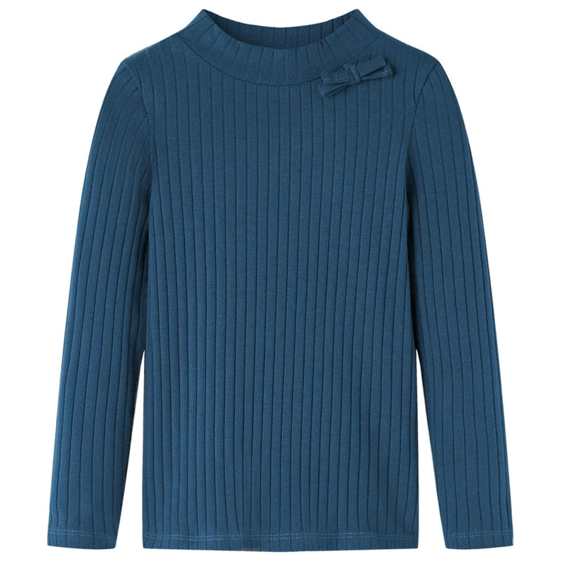Vidaxl Shirt per bambini a coste 92 blu navy